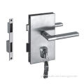 Glass Door Mortise Lock Set, Made of SUS 304 Stainless Steel with Satin Finished and HandlesNew